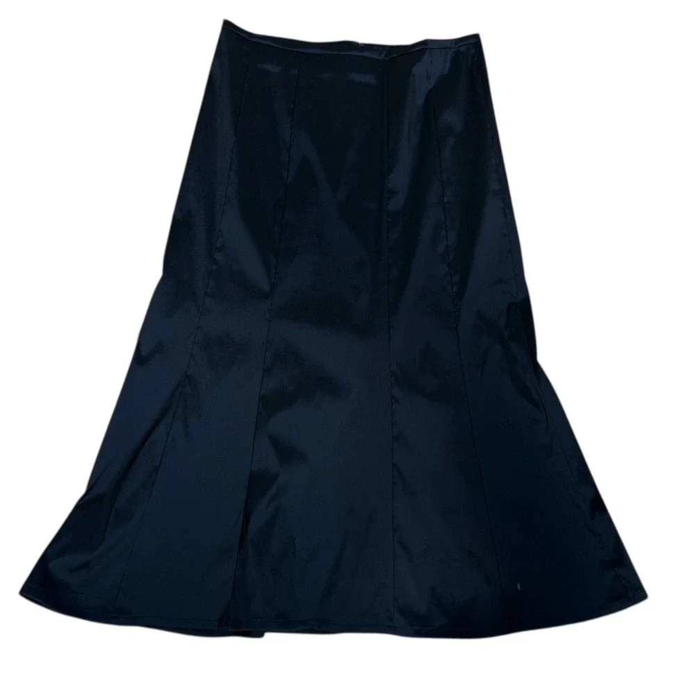 Tadashi Skirt Womens Size 16 Navy Blue Formal Full Length Trumpet Skirt